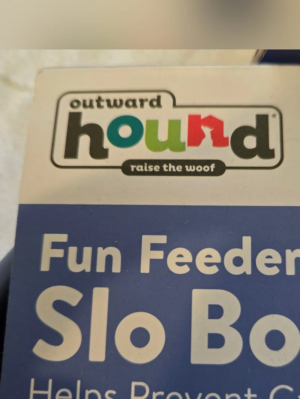 Outward Hound Fun Feeder Slow Feeder Dog Bowl, Blue, 2-cup